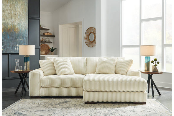 Lindyn Ivory 2-Piece RAF Chaise Sectional