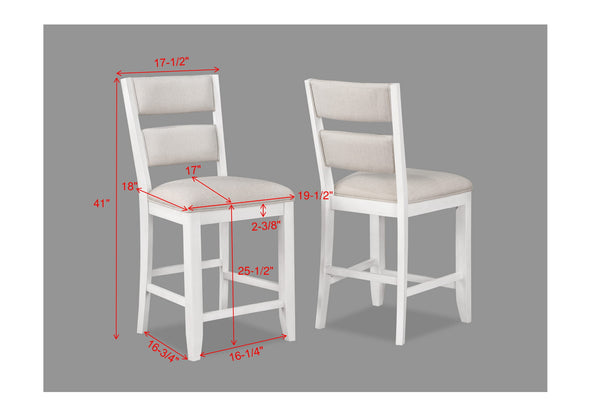 Wendy White Counter Height Dining Set