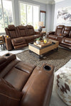 Backtrack Chocolate Power Reclining Living Room Set - Luna Furniture