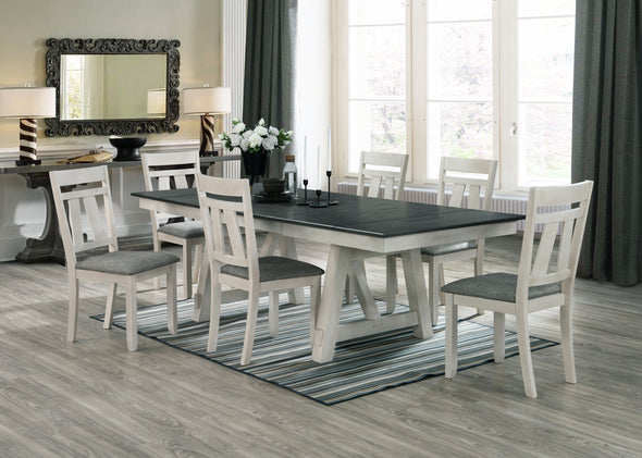Maribelle Chalk/Gray Extendable Dining Set -  - Luna Furniture