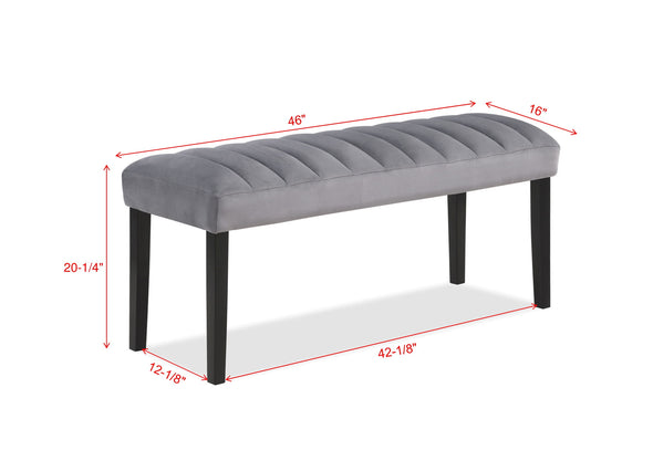 Pascal Gray Dining Bench