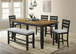 Bardstown Charcoal/Brown/Wheat Extendable Counter Height Dining Set