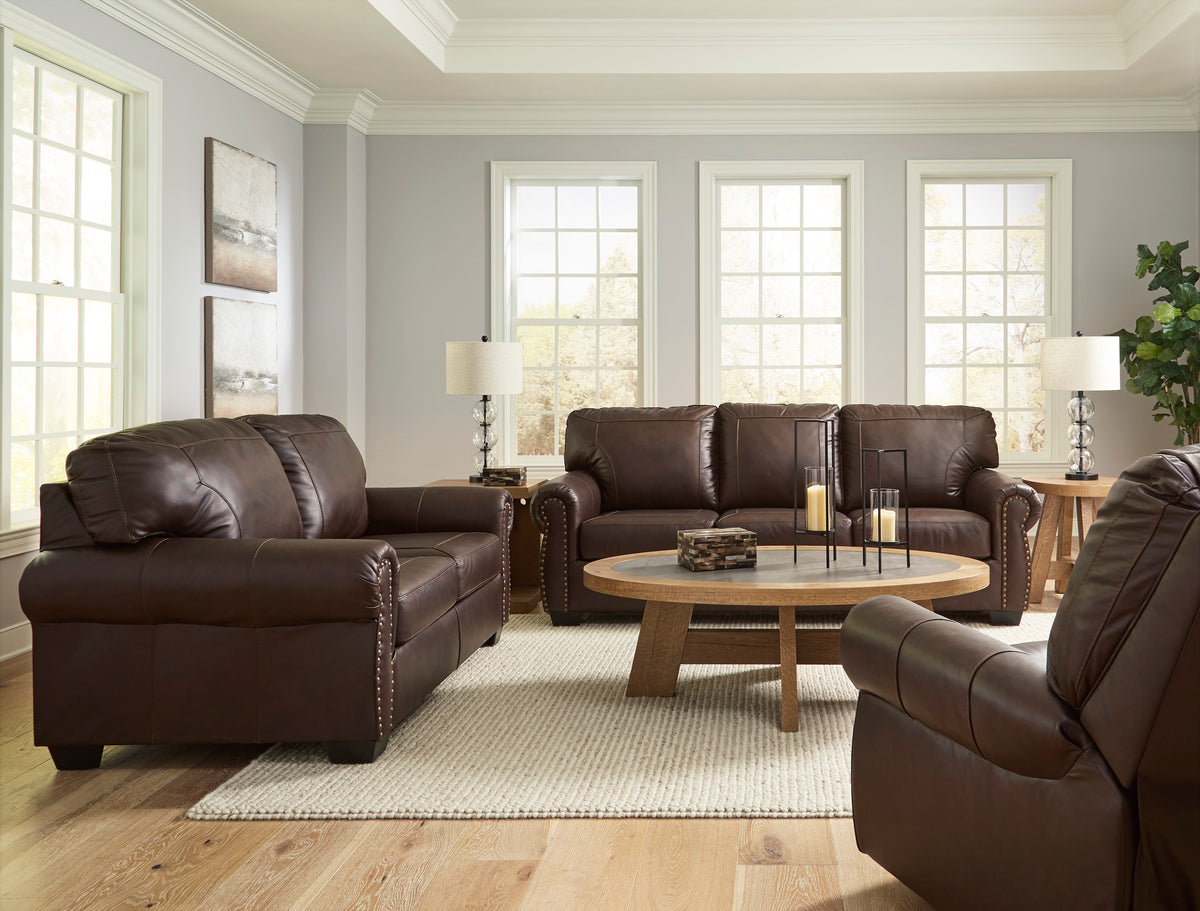 Colleton Dark Brown Leather Living Room