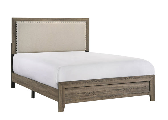 Mille Brownish Gray Twin Upholstered Bed