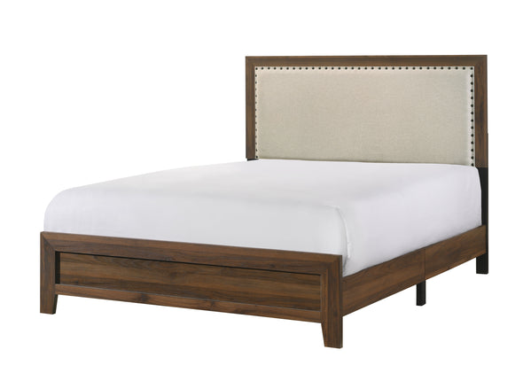 Mille Cherry Brown Upholstered Youth Bedroom Set