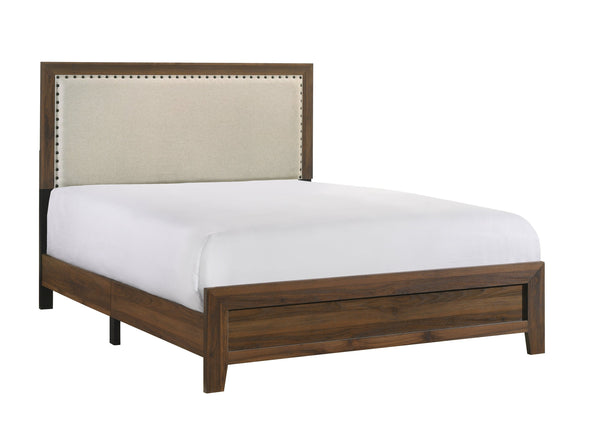 Mille Cherry Brown Queen Upholstered Bed