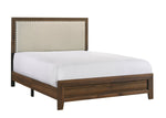 Mille Cherry Brown King Upholstered Bed