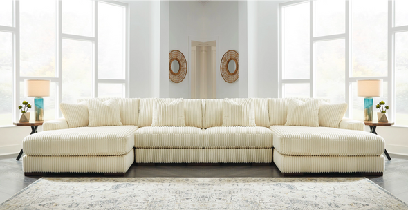 Lindyn Ivory 4-Piece Double Chaise Sectional
