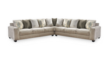 Ardsley Pewter 3-Piece Large Sectional