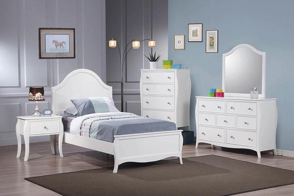 Dominique White Panel Youth Bedroom Set