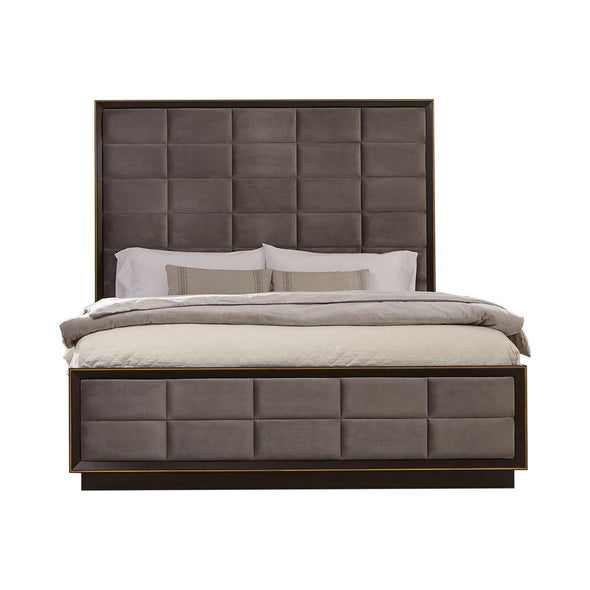 Durango Smoked Peppercorn/Gray Upholstered Panel Bedroom Set