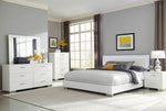 Felicity Glossy White LED Panel Bedroom Set