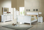 Louis Philippe White Sleigh Youth Bedroom Set