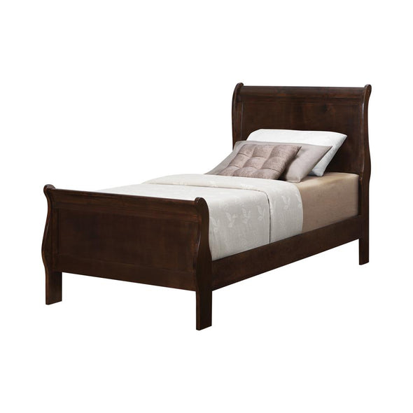 Louis Philippe Cappuccino Sleigh Youth Bedroom Set