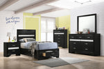 Miranda Black Storage Platform Youth Bedroom Set