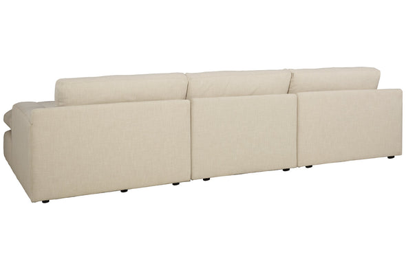 Elyza Linen 3-Piece RAF Chaise Sectional