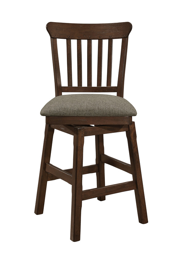 Schleiger Cherry Swivel Counter Chair, Set of 2