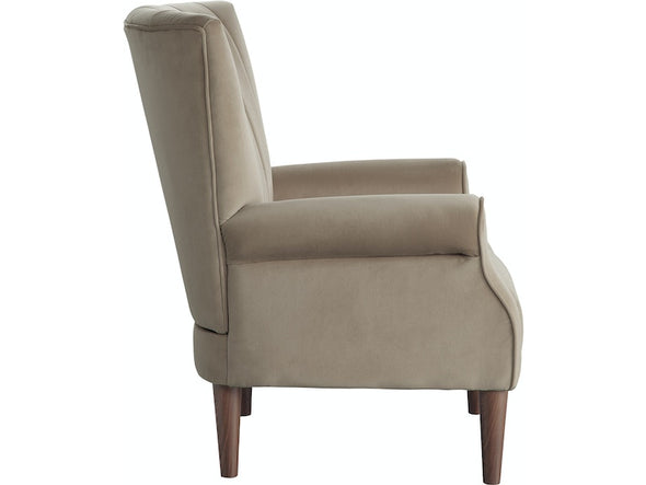 Urielle Brown Gray Velvet Accent Chair