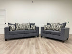 Monroe Steel Sofa & Loveseat - Luna Furniture