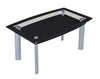 Echo Black/Gray Glass-Top Dining Table
