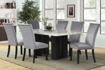 Oslo Gray 7-Piece Faux Marble Dining Set