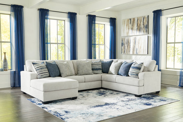 Lowder Stone 4-Piece LAF Chaise Sectional