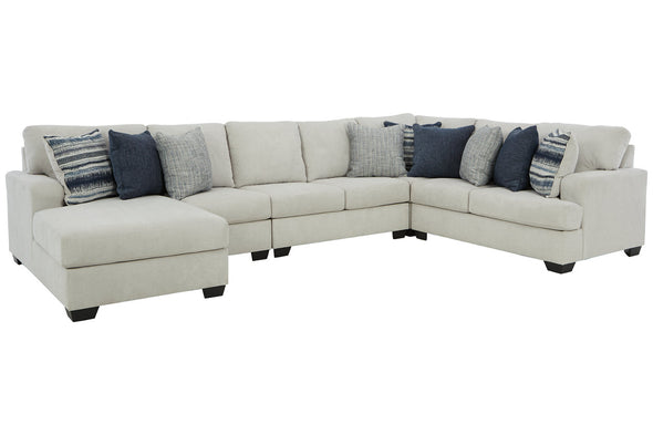 Lowder Stone 5-Piece LAF Chaise Sectional