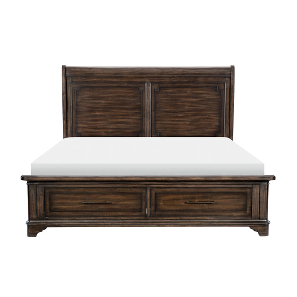 1406-1* (3) Queen Platform Bed with Footboard Storage - Luna Furniture