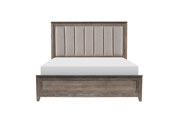 Newell Light Brown Upholstered Panel Bedroom Set