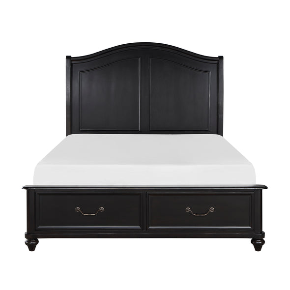 1420-1* (3) Queen Platform Bed with Footboard Storage - Luna Furniture