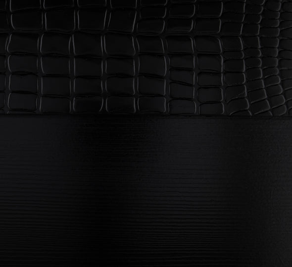 Aveline Black LED Upholstered Panel Bedroom Set - Luna Furniture