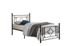 Morris Black Full Metal Platform Bed | 2051 - Luna Furniture