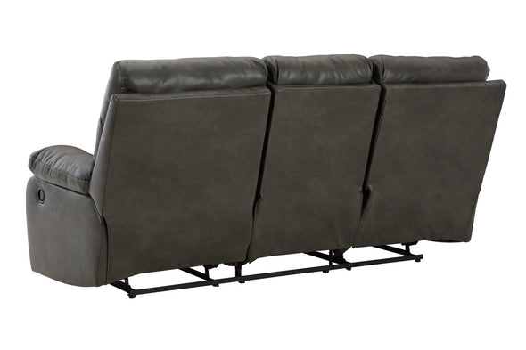Willamen Quarry Reclining Sofa with Drop Down Table -  - Luna Furniture