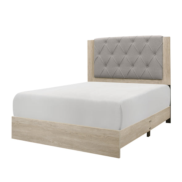 Whiting Natural King Upholstered Panel Bed -  - Luna Furniture