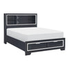1553-1* (3) Queen Platform Bed with Footboard Storage - Luna Furniture