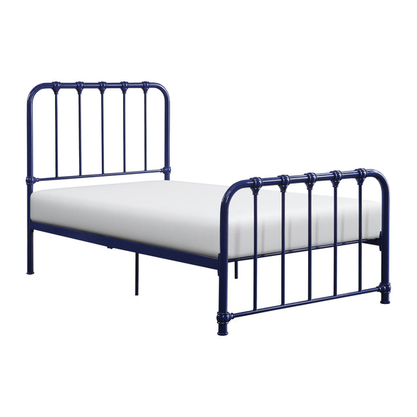 Bethany Blue Twin Metal Platform Bed - Luna Furniture