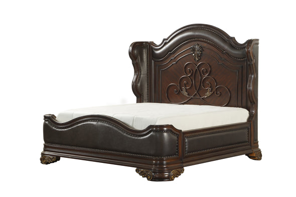 Royal Highlands Rich Cherry Panel Bedroom Set - Luna Furniture