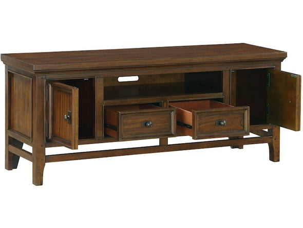 Frazier Brown Cherry 59'' Tv-Stand With Side Piers