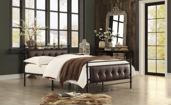 Jayla Brown Full Metal Platform Bed | 2050 - Luna Furniture