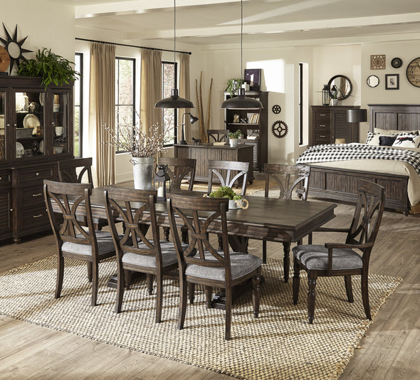 Cardano Driftwood Charcoal Extendable Dining Set