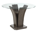 Camelia Gray Round Glass-Top Counter Height Table