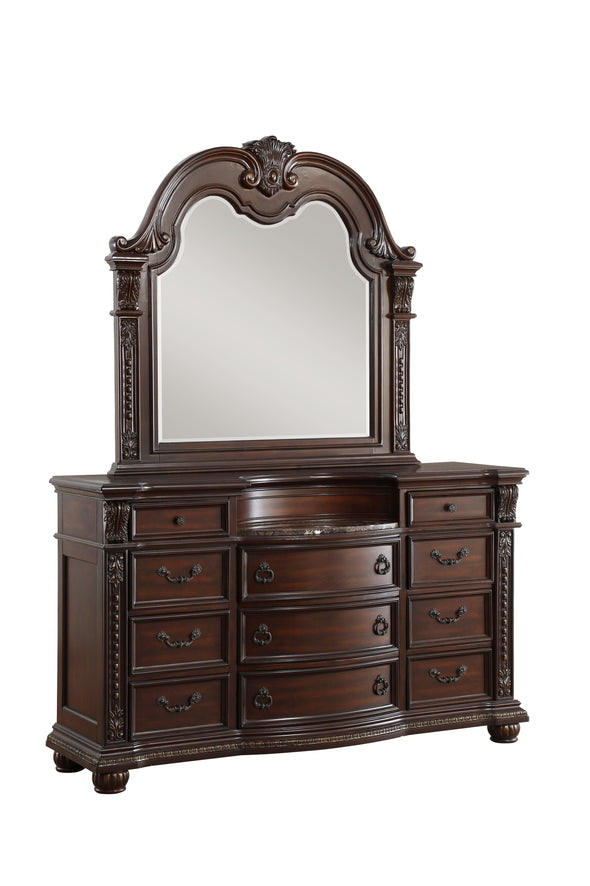 Cavalier Brown Mirror - Luna Furniture
