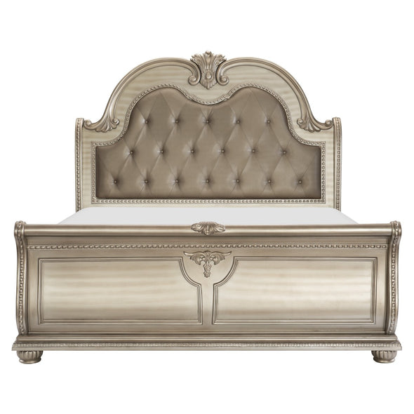 Cavalier Silver Sleigh Bedroom Set - Luna Furniture