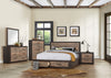 Miter Brown Storage Platform Bedroom Set - Luna Furniture