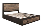 Miter Brown King Storage Platform Bed - Luna Furniture