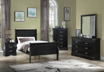 Louis Philip Black Youth Sleigh Bedroom Set - Luna Furniture