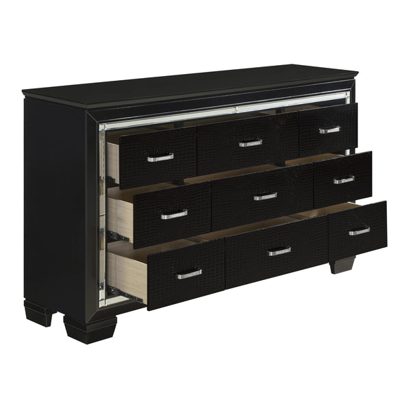 Allura Black Dresser - Luna Furniture