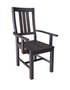 Calandra Vintage Java Slat Back Arm Chairs, Set of 2