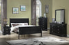 Louis Philip Black King Sleigh Bed - Luna Furniture