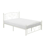 Pallina White Full Metal Platfom Bed